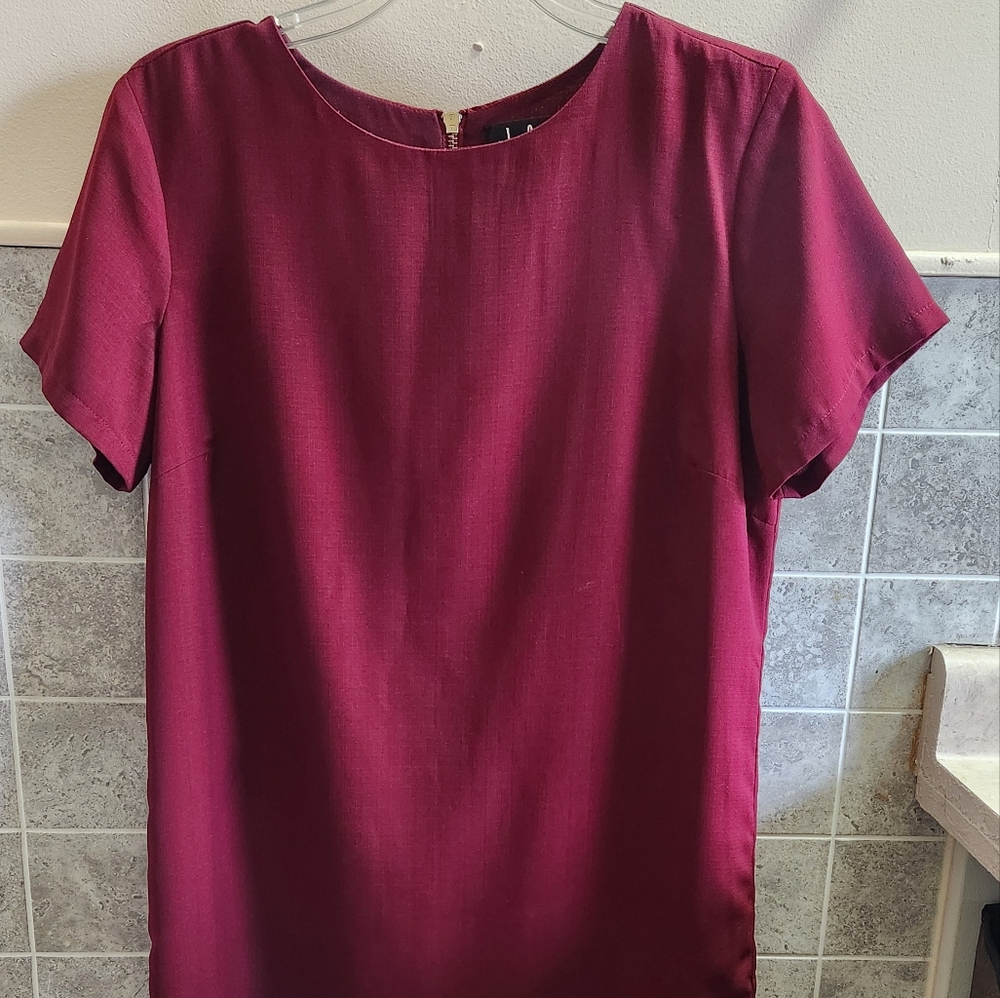 Burgundy Sheath Dress